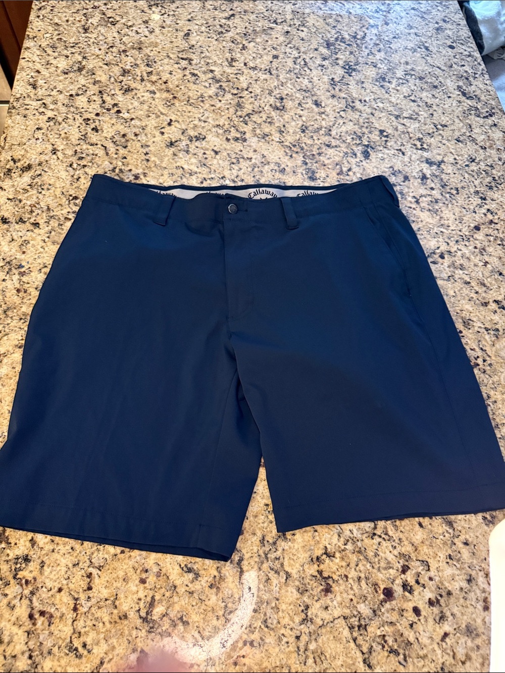 Callaway Men's Navy Blue Flat Front Golf Shorts